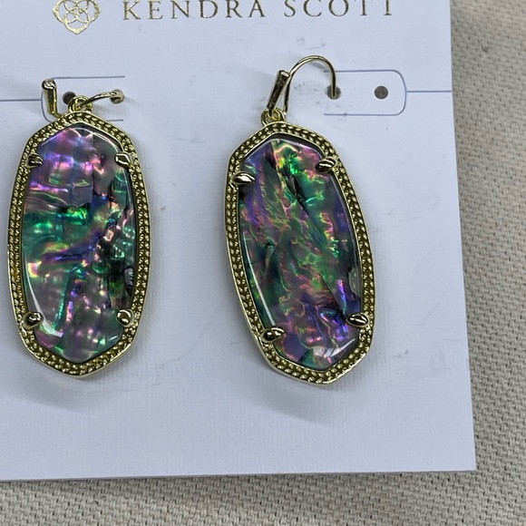 NWT Kendra Scott Elle Abalone Shell Earrings - Picture 5 of 9
